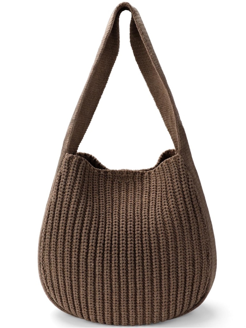 PacSun Brown Knit Shoulder Bag Tote Purse Handbag
